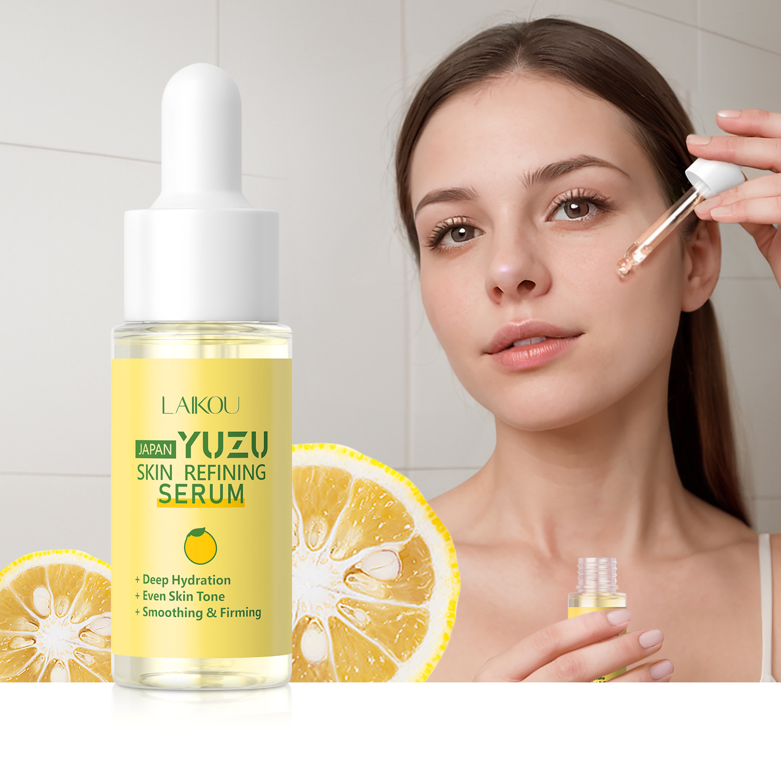 Niacinamide Brightening Serum - LAIKOU Grapefruit Essence YUZU Facial Liquid