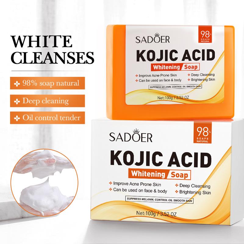 Kojic Acid Soap - 1 Buah SADOER Sabun Wajah Asam