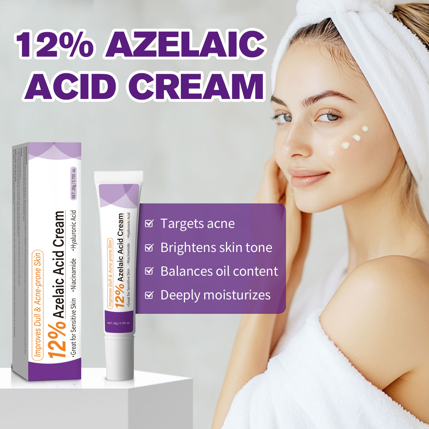 Azelaic Acid Cream - Krim Asam Azelaat Ringan Meningkatkan Kulit