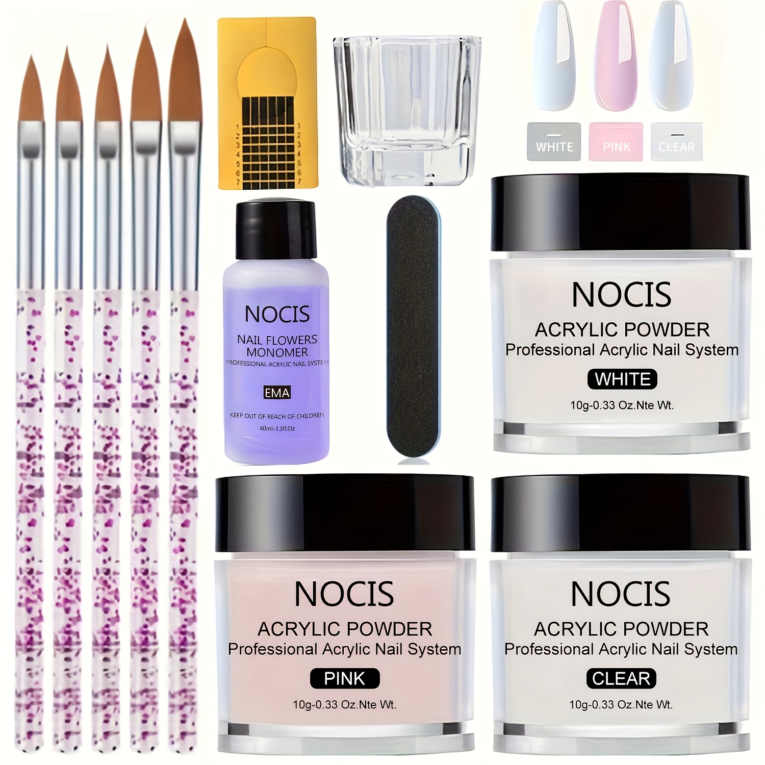 NOCIS Acrylic Nail Kit-Bubuk A - Vitamin C Powder ulasan dan harga