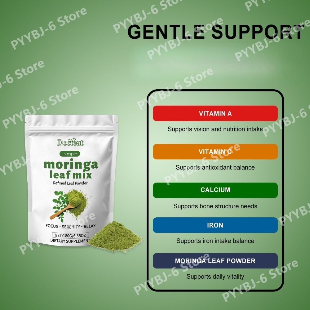 Bubuk Daun Moringa Docteat, Di - Vitamin C Powder ulasan dan harga
